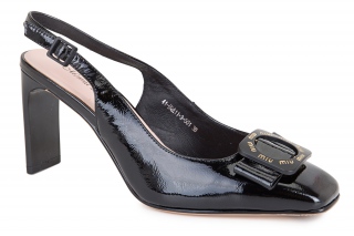 MONNA LISA Damskie obuwie wyjściowe, kolor czarny. Sandały damskie. 