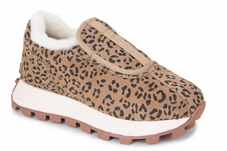 ML Damskie adidasy, kolor beżowe. Leopardi. 