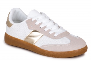 IDEAL SHOES Kobiece trampki, kolor złota. Sportowe. 