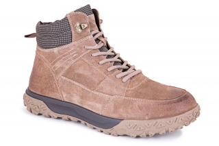 FERMANI Męskie kozaki ze sznurowadłami, kolor beżowe. Sportowe. 