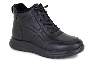 FERMANI Kozaki ze sznurowadłami, kolor czarny. Komfort. 