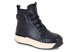 FERMANI Kozaki ze sznurowadłami, kolor czarny. Sportowe. 