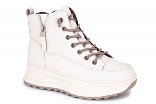 FERMANI Kozaki ze sznurowadłami, kolor białe. Sportowe. 