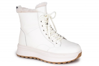 FERMANI Kozaki ze sznurowadłami, kolor białe. Sportowe. 