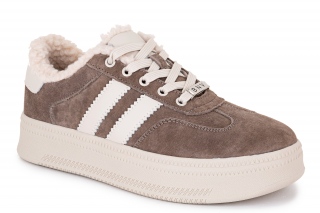 FERMANI Kobiece trampki, kolor brązowe. Sportowe. 