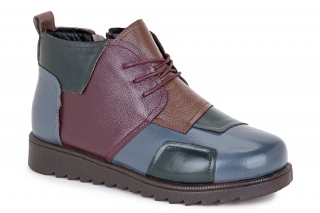 FERMANI Komfort, wielokolorowe. Kozaki ze sznurowadłami. 