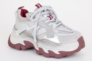 FASHION Buty ze sznurowadłami, kolor jasnoszary. Sportowe. 