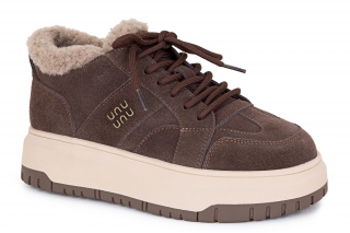 MONNA LISA Kobiece trampki, kolor brązowe. Sportowe. 