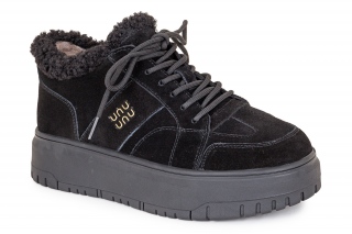 MONNA LISA Kobiece trampki, kolor czarny. Sportowe. 