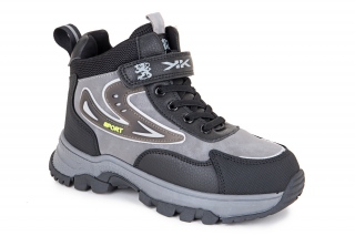 KEDBERRY Kozaki ze sznurowadłami, kolor czarny/szary. Sportowe. 