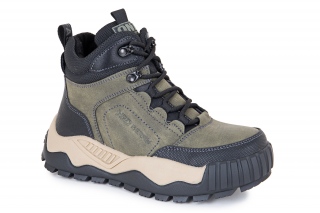 KEDBERRY Kozaki ze sznurowadłami, kolor khaki. Sportowe. 