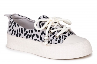 RENZONI Leopardi, kolor czarny/szary. Kobiece trampki. Sportowe. 