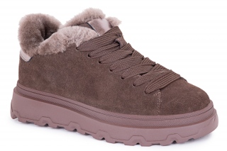 FERMANI Kozaki ze sznurowadłami, kolor brązowe. Sportowe. 