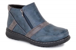 UNISOFT Damskie botki, kolor ciemnoniebieski. Komfort. 