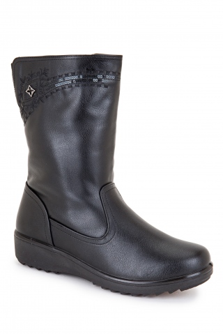 UNISOFT Komfort, kolor czarny. Damskie botki. 