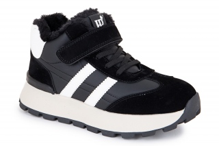 BESSKY Kozaki ze sznurowadłami, kolor czarny. Sportowe. 