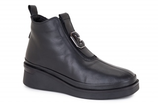 MONNA LISA Komfort, kolor czarny. Damskie botki. 