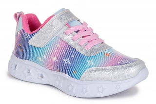 WORLDKIDS Adidasy, kolor srebro. LED. Sportowe. 