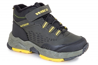 WISCO Kozaki ze sznurowadłami, kolor oliwkowy. Sportowe. 